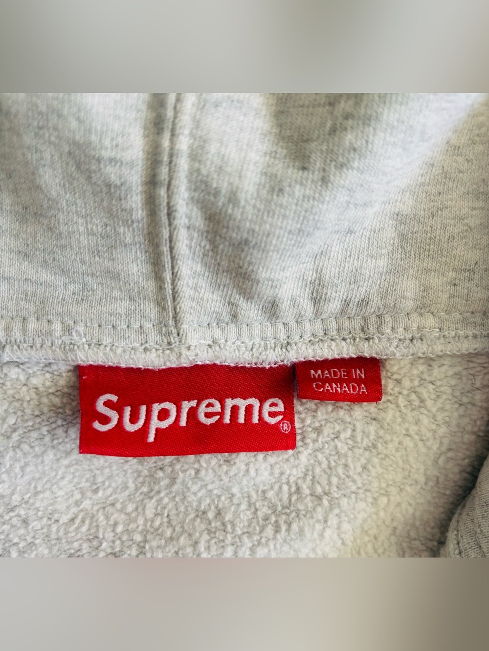 Supreme Small Box Zip Up Grey Gray Sweat Shirt Hoodie Size: Large - Picture 4 of 7